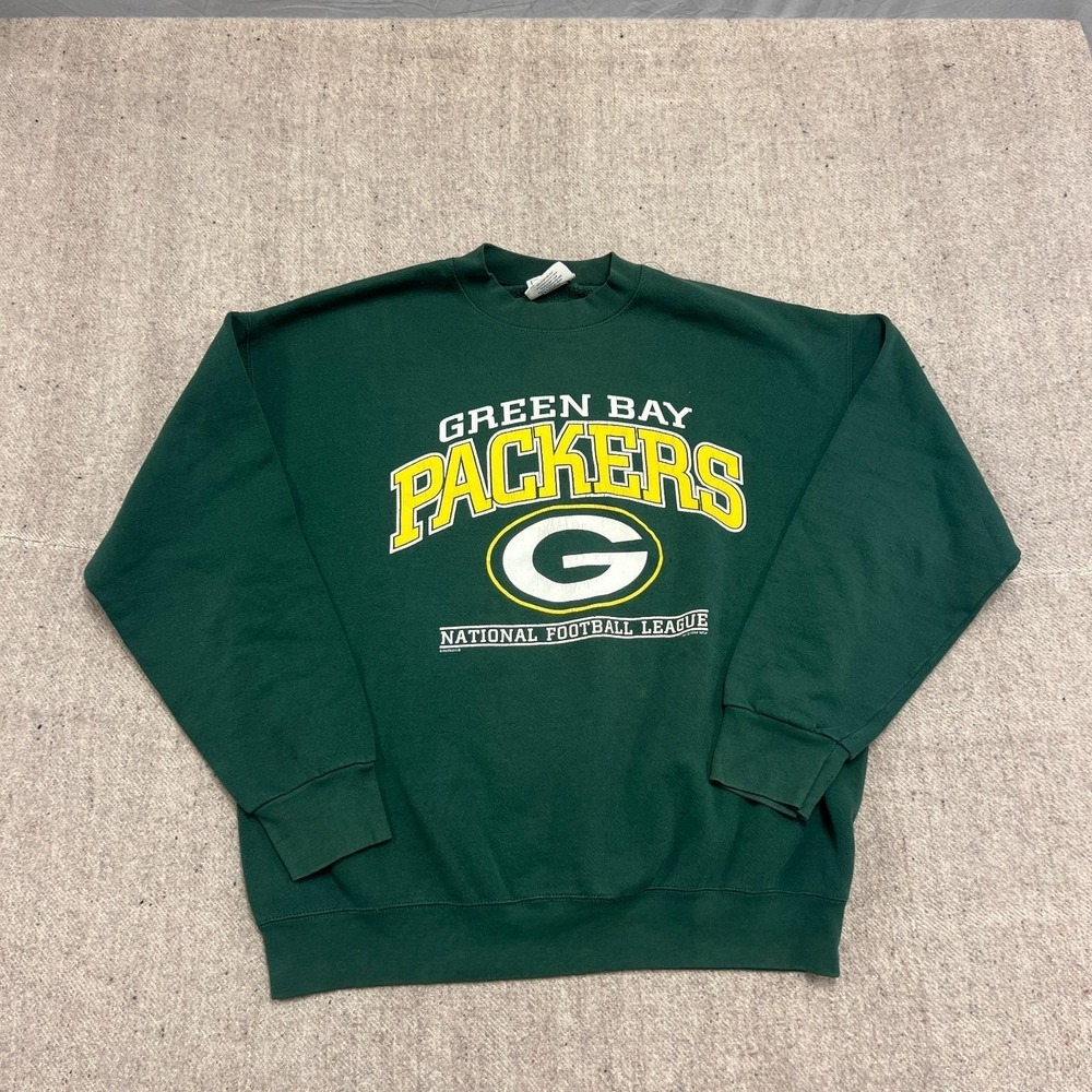 Vintage Green Bay Packers Sweatshirt Mens XL Green 1990s Lee NFL